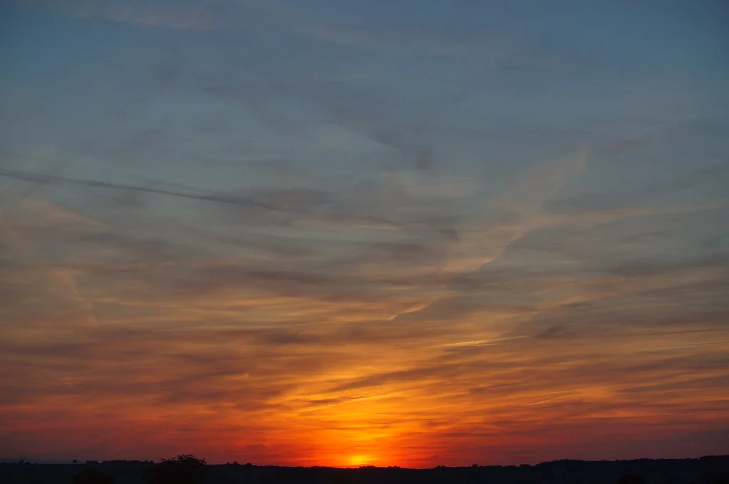 evening glow immediately after sundown / abendrot unmittelbar nach dem sonnenuntergang
