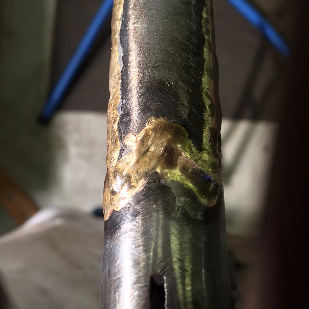 seams of a strengthening plate. not the prettiest of the lot but won't need filing either.